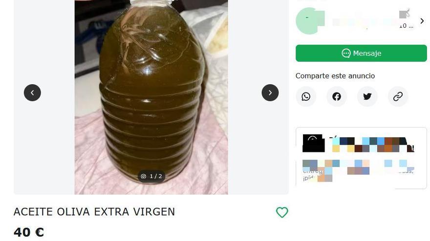 Alerta por la venta de aceite de oliva fraudulento en Mallorca por internet