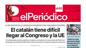 La portada d’EL PERIÓDICO del 19 d’agost del 2023