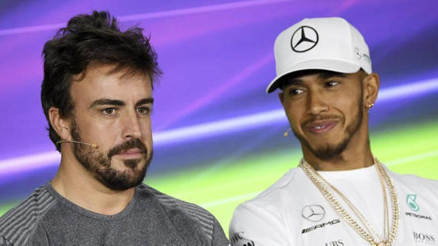 Fernando Alonso y Lewis Hamilton