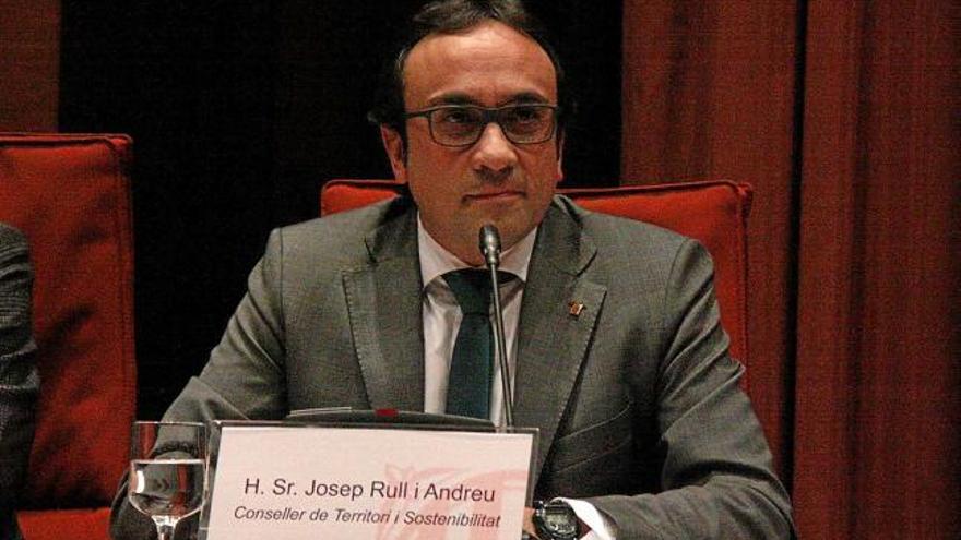 El conseller de Territori i Sostenibilitat, Josep Rull, en la seva compareixença ahir en comissió al Parlament