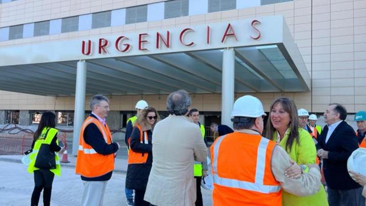 Repolllés ha visitado este miércoles la evolución de las obras del hospital de Alcañiz.
