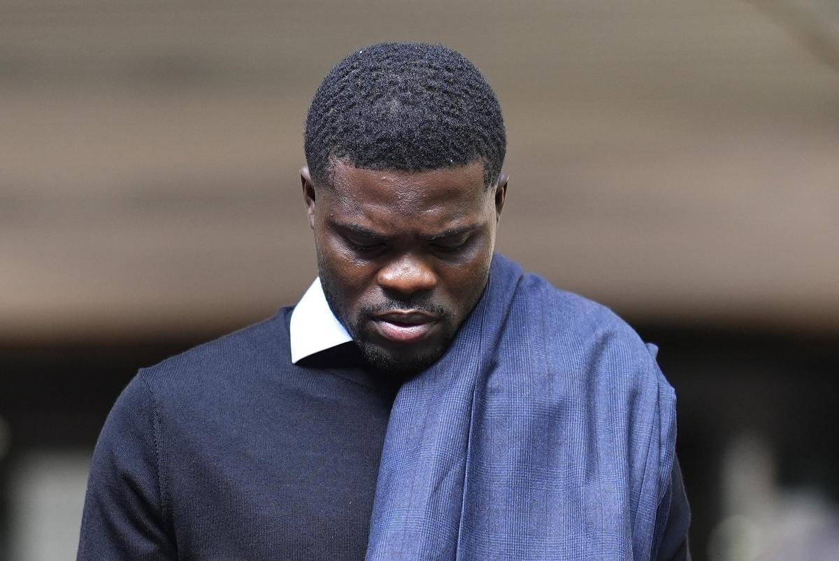Thomas Partey, este lunes a la salida del Tribunal de Southwark, en Inglaterra.