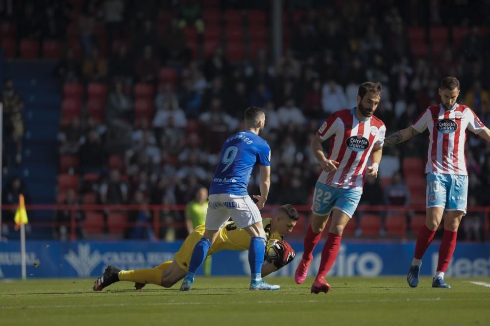 El partido del Oviedo en Lugo, en imágenes