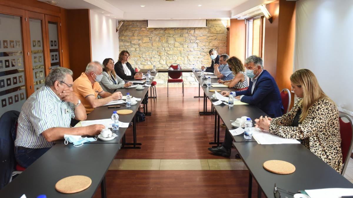 La reunión de esta mañana entre representantes de Ciudadanos y del sector del transporte.