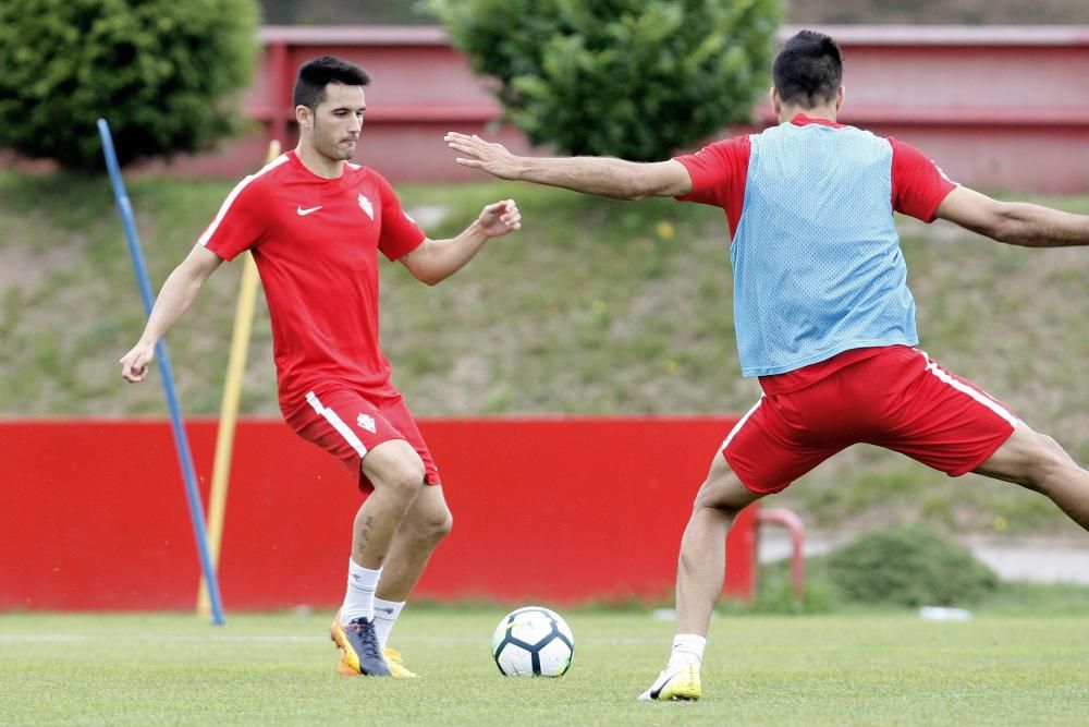 Entrenamiento del Sporting, miércoles