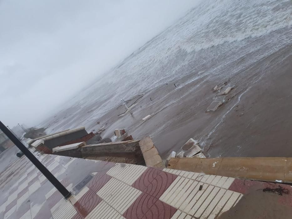 temporal maritimo en la ribera