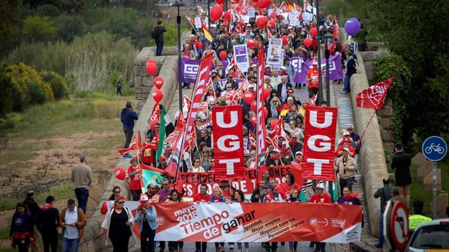 CCOO y UGT llaman a la movilización masiva el 28-A y el Primero de Mayo