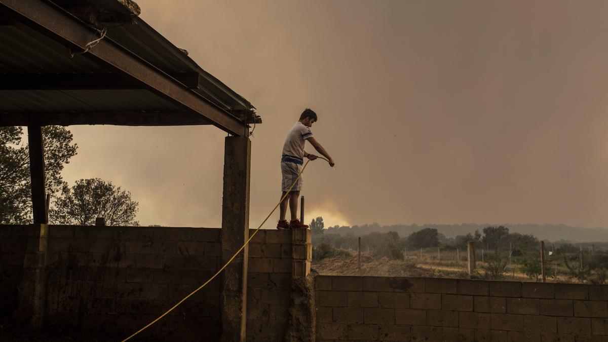 INCENDIO SIERRA DE LA CULEBRA. OLLEROS DE TERA