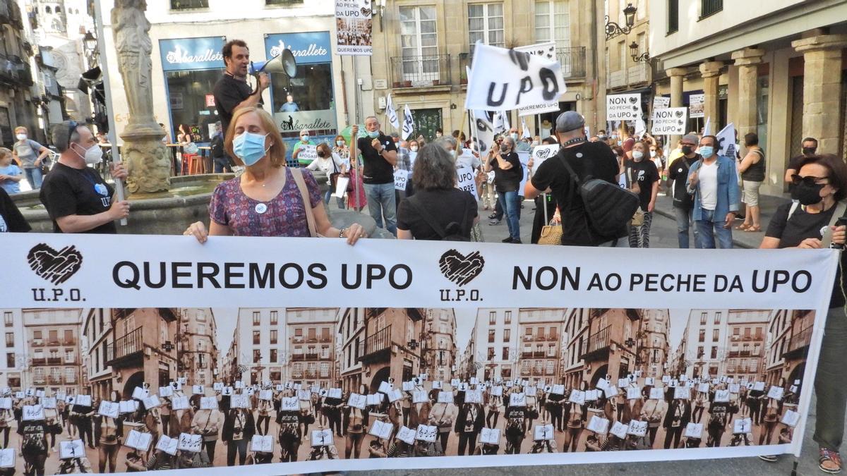 Manifestación a favor de la UPO en Ourense. //F. CASANOVA