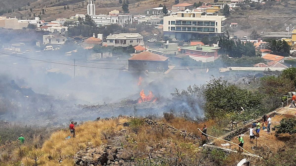 Así quedó la zona tras el incendio de La Palma