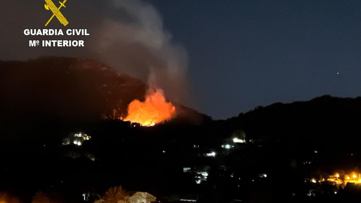 El incendio del pasado mes de febrero en la Creueta.