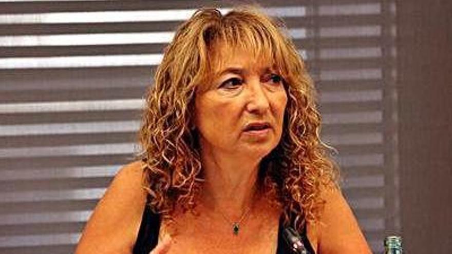 La presidenta de la UAVAT, Sara Bosch, ahir a Barcelona