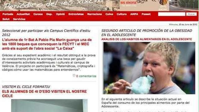 Imagen del periódico digital donde se publican los artículos.