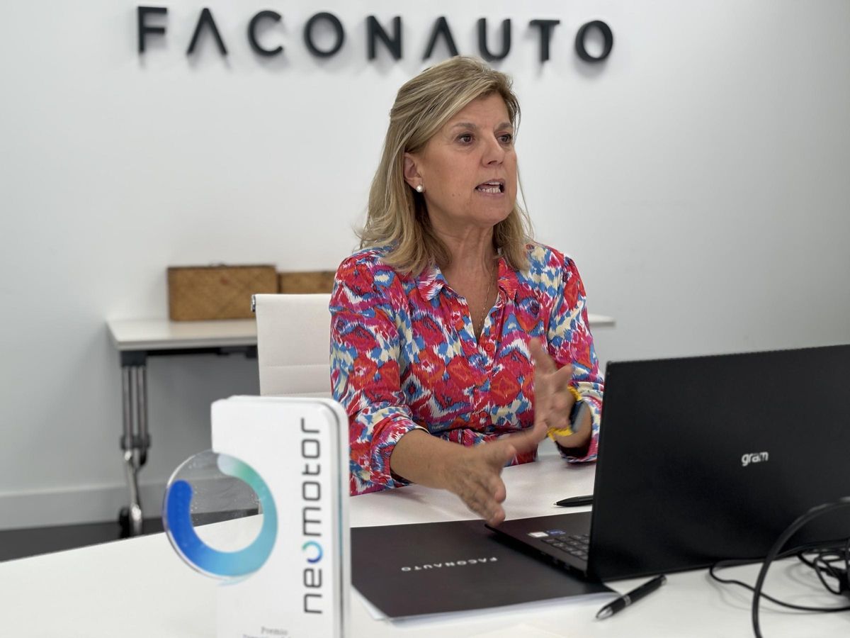 Marta Blázquez hablando en la entrevista para Neomotor