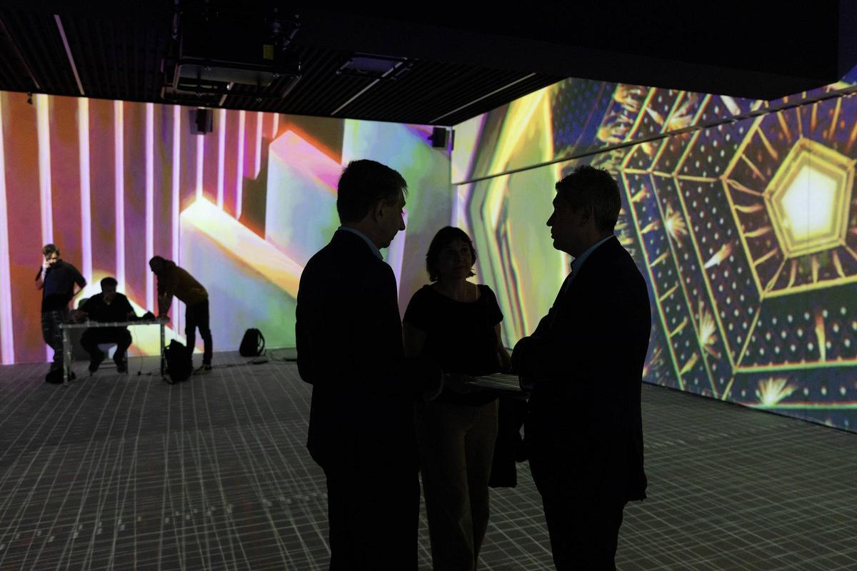 Sala inmersiva en el 'Florida 6.0', el centro de transformación digital de L'Hospitalet.