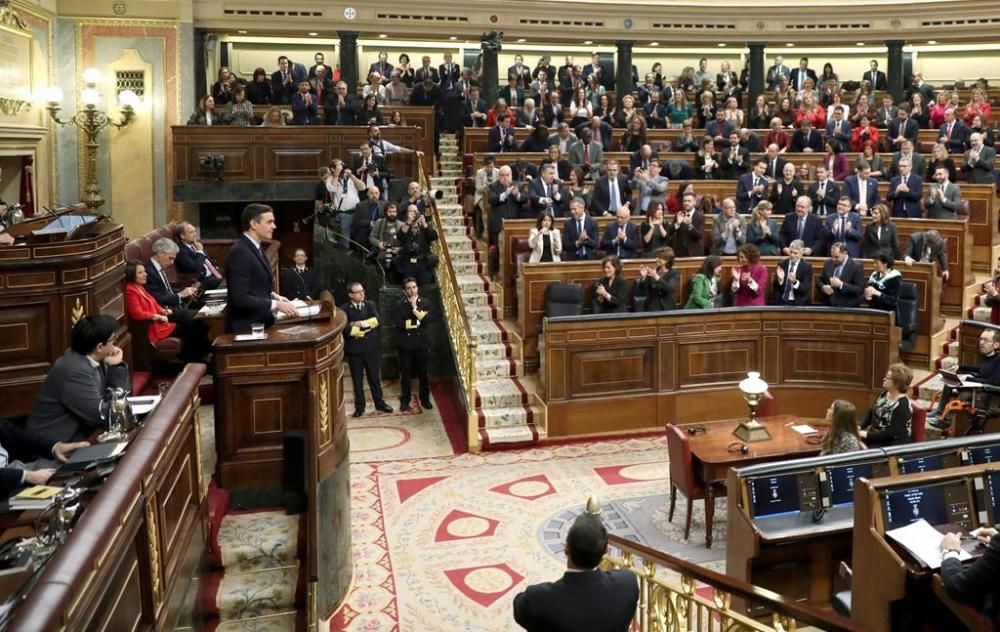 La primera jornada de la sessió d'investidura de Pedro Sánchez, en imatges