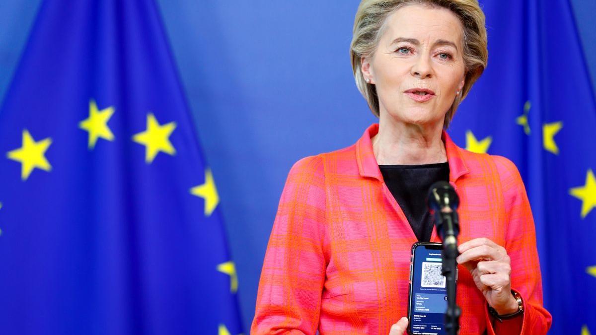 La presidenta de la Comisión Europea, Ursula von der Leyen, en Bruselas.