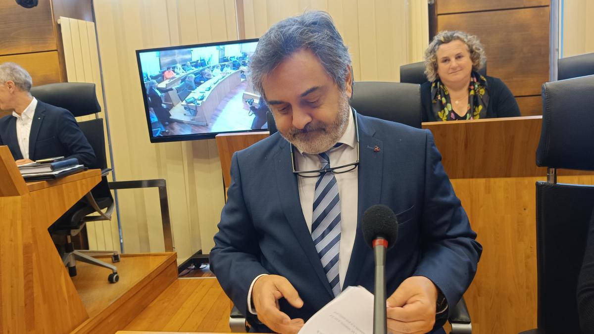 Juan Luis Berros, en un pleno