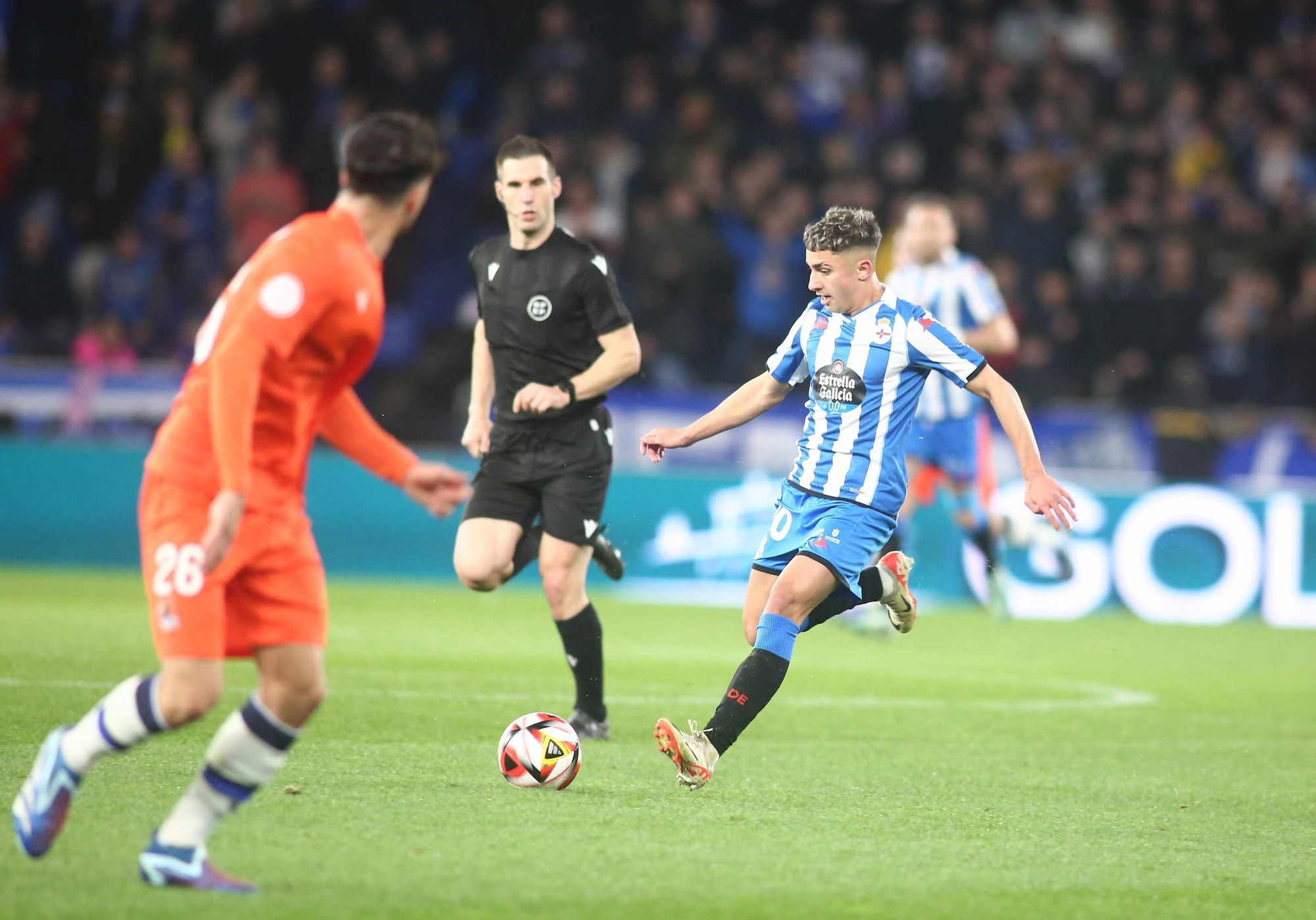 El Dépor gana en Riazor con doblete de Lucas a la Real Sociedad B (2-1)