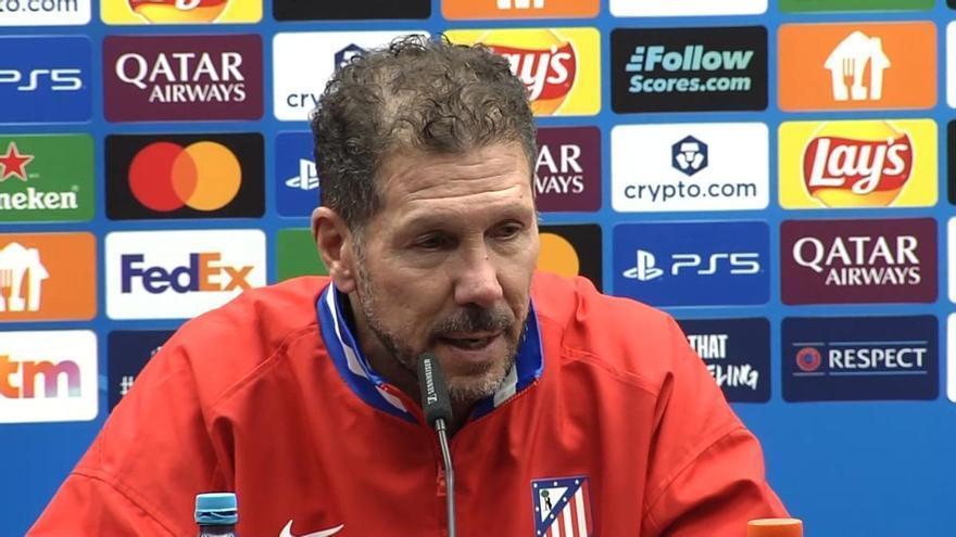 Simeone: "Es muy difícil que un jugador salga a perder o a jugar mal"