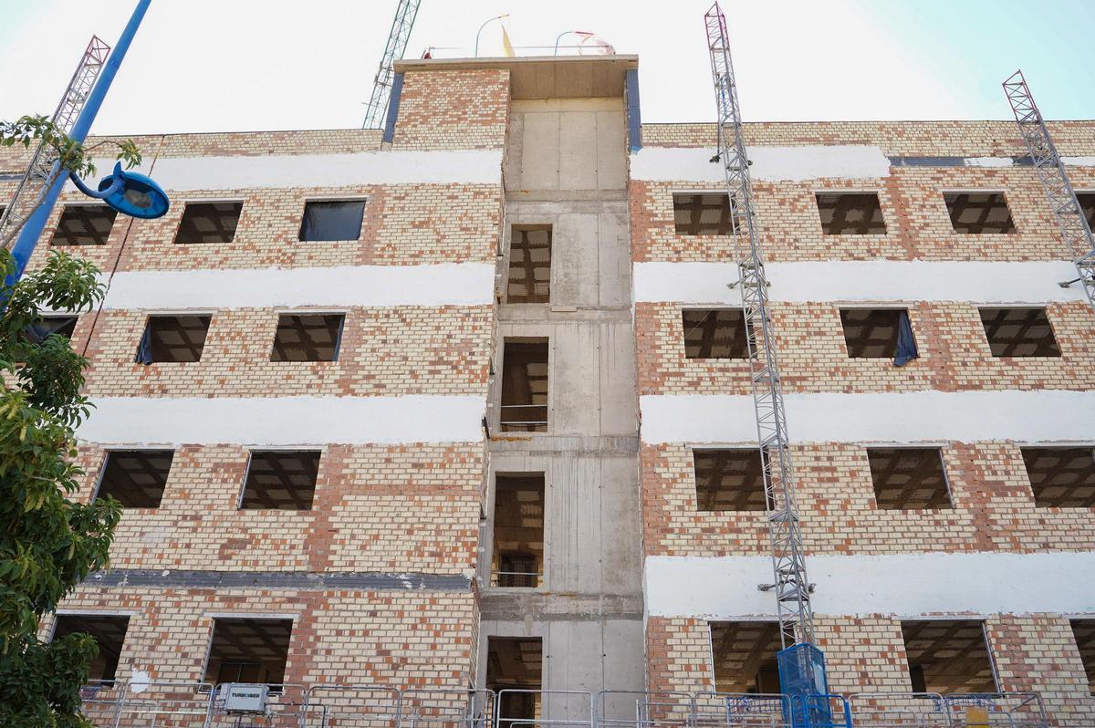 Obras de la futura macrorresidencia de La Cartuja