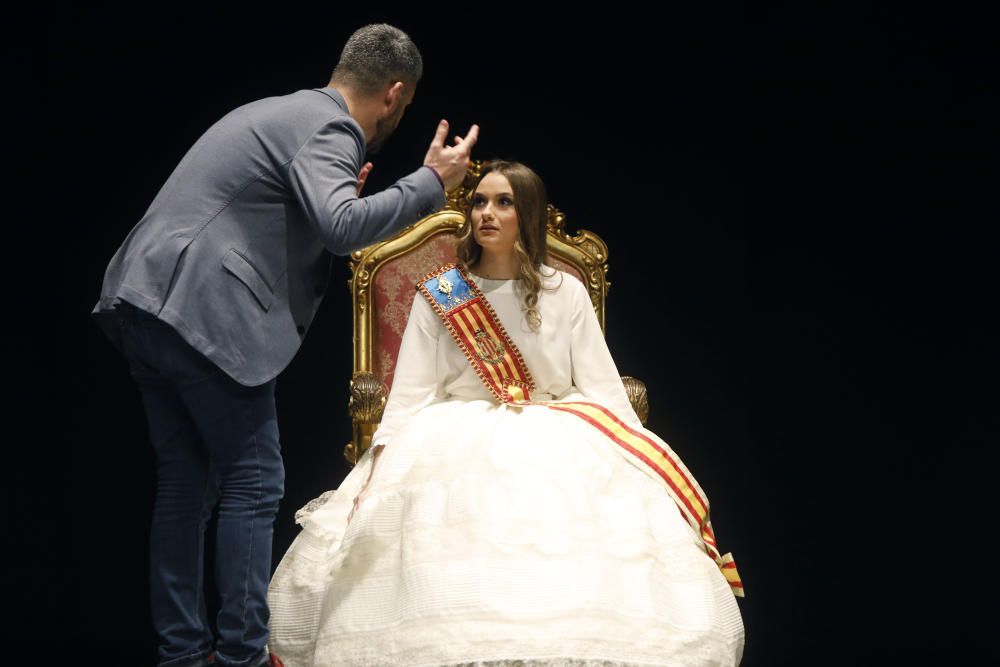 Ensayo de la exaltación de la fallera mayor de València 2020