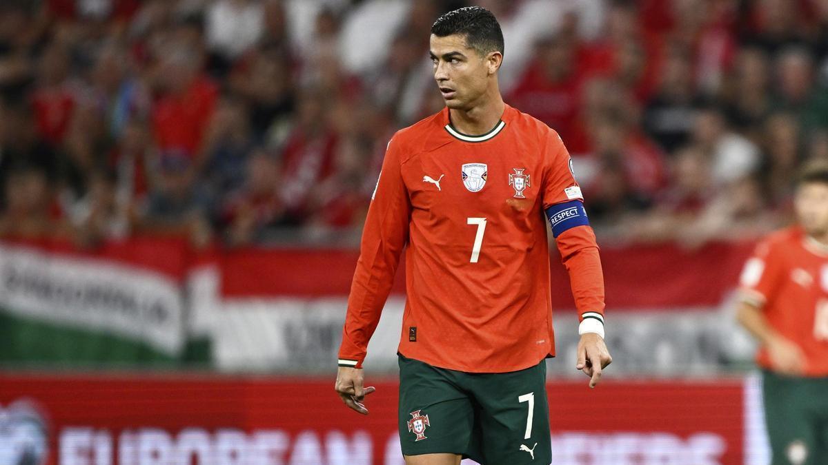 Cristiano Ronaldo, en un partido con la selección de Portugal.