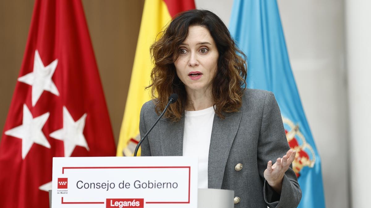 La presidenta de la Comunidad de Madrid, Isabel Díaz Ayuso.