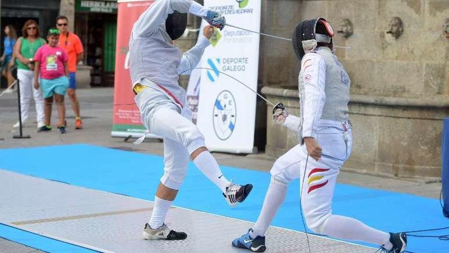 Uno de los duelos del master celebrado ayer. // G.Santos