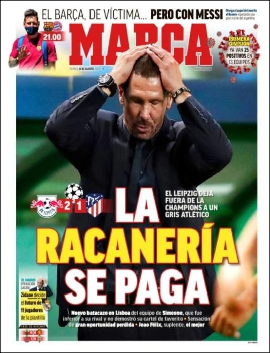 Portada MARCA viernes 14 agosto 2020