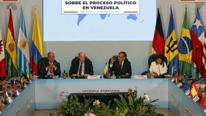 Inauguración de la Conferencia Internacional sobre el Proceso Político en Venezuela, este martes en Bogotá.