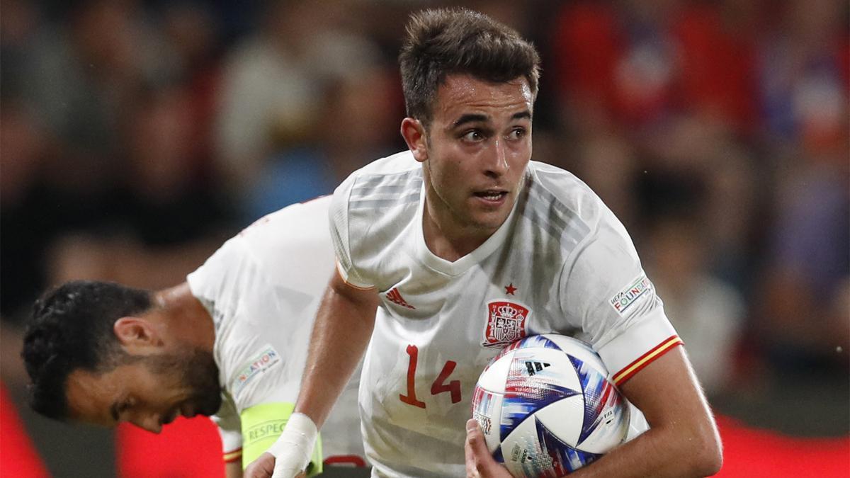 Eric Garcia, en el partido de España ante la República Checa