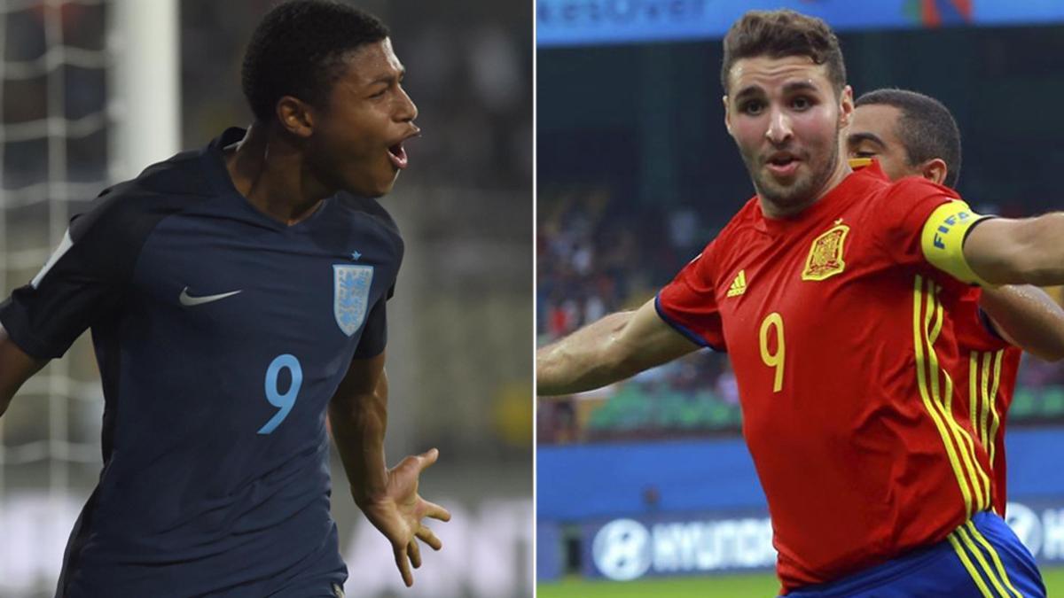 Rhian Brewster (Liverpool FC) y Abel Ruiz (FC Barcelona) serán los protagonistas de la final del Mundial sub-17 Inglaterra-España