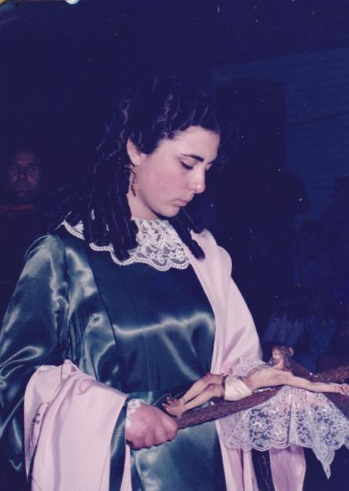 La Magdalena en el año 1986, durante la procesión del Santo Entierro del Viernes Santo.