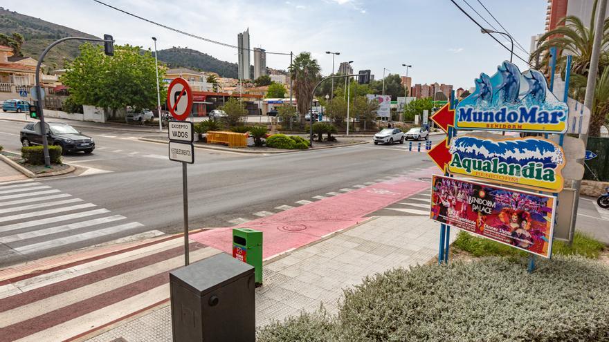 Benidorm proyecta una rotonda para mejorar la movilidad en el cruce del Aqualandia