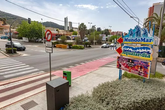 Benidorm proyecta una rotonda para mejorar la movilidad en el cruce del Aqualandia