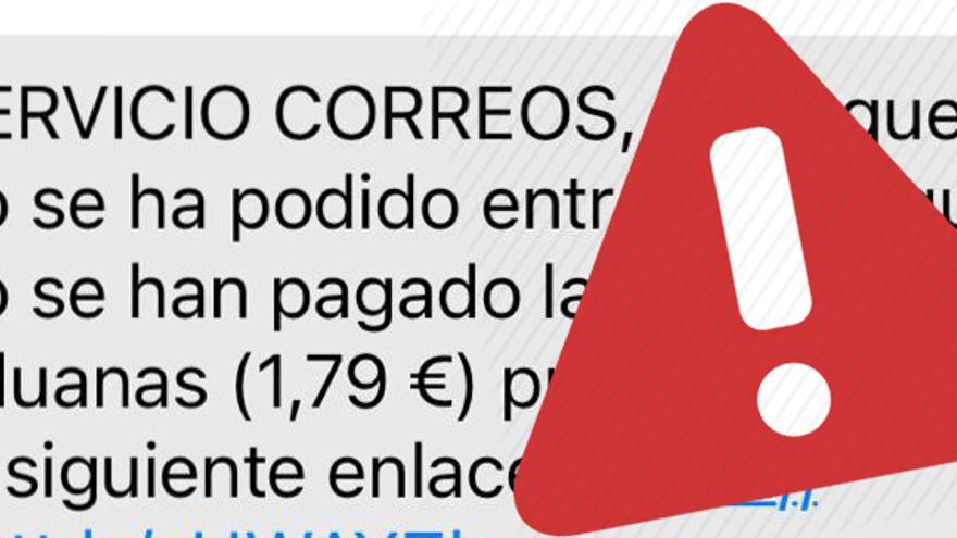 Si recibes este sms de “Correos” no lo abras, es una estafa