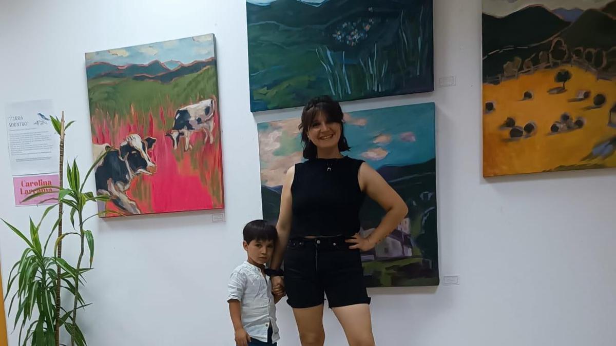 Una corazonada con el bar "Uruguay" de Salas que termina hecha arte, la vecina Carolina Larrama muestra su obra: "Sentimos que fue una señal"