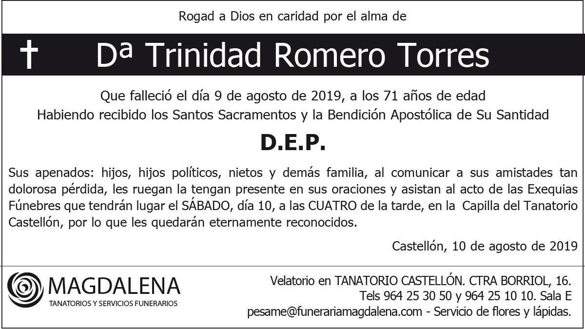 Dª Trinidad Romero Torres