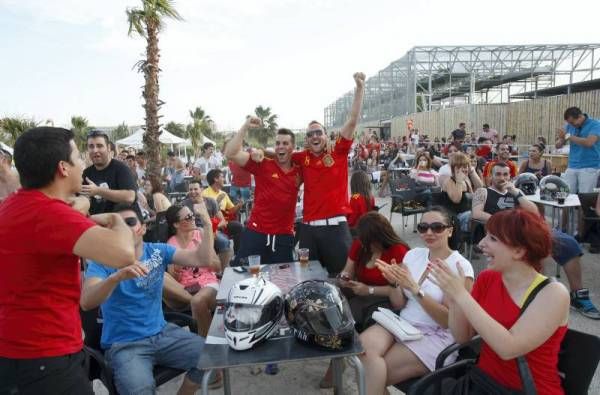 Así se ha vivido el España-Irlanda en las playas