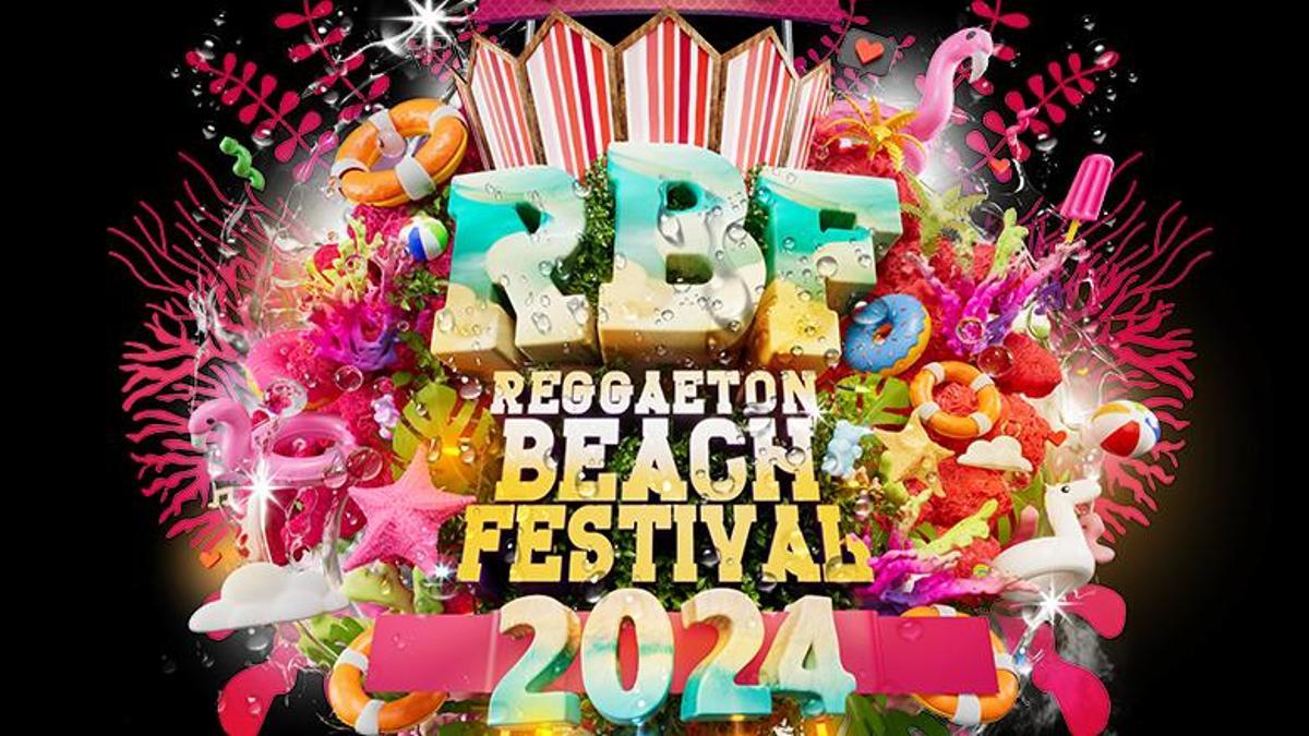 Parte del cartel del Reggaeton Beach Festival 2024 en Madrid