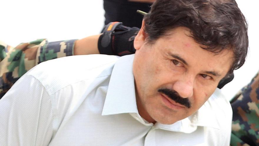 El &#039;Chapo&#039; Guzmán, tras su captura en 2014.