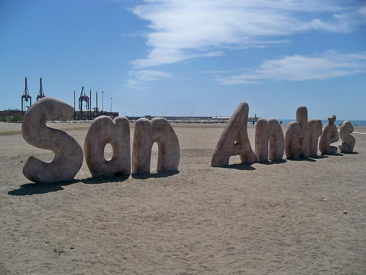 Playa de San Andrés, en Huelin.