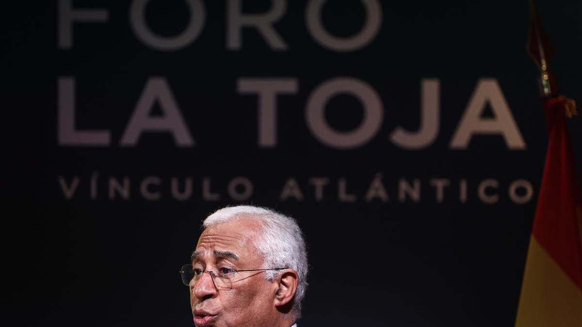 El primer ministro portugués, António Costa, interviene durante el Foro La Toja, en Lisboa.