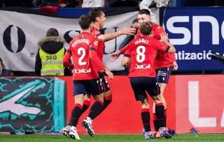 El 1-0 de Osasuna en el Osasuna 4 - 2 FC Barcelona de la jornada 8 de LaLiga EA Sports