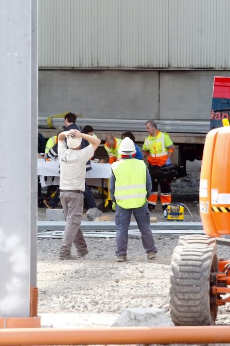 Un muerto y un herido grave en unas obras del parque empresarial de la ría de Avilés