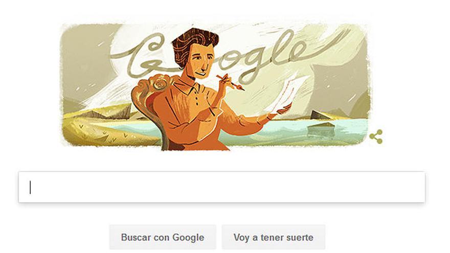 Carmen Conde, en el &#039;doodle&#039; de Google.