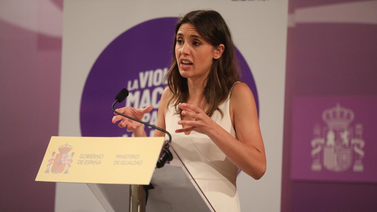 La ministra de Igualdad, Irene Montero.