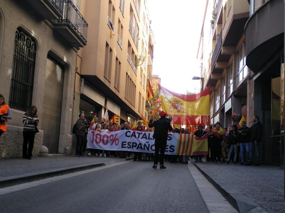 Concentració a Girona en favor de la unitat d'Espanya