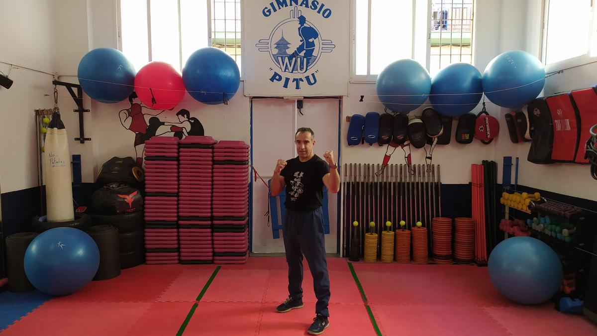 'Pitu', en el tatami de su gimnasio